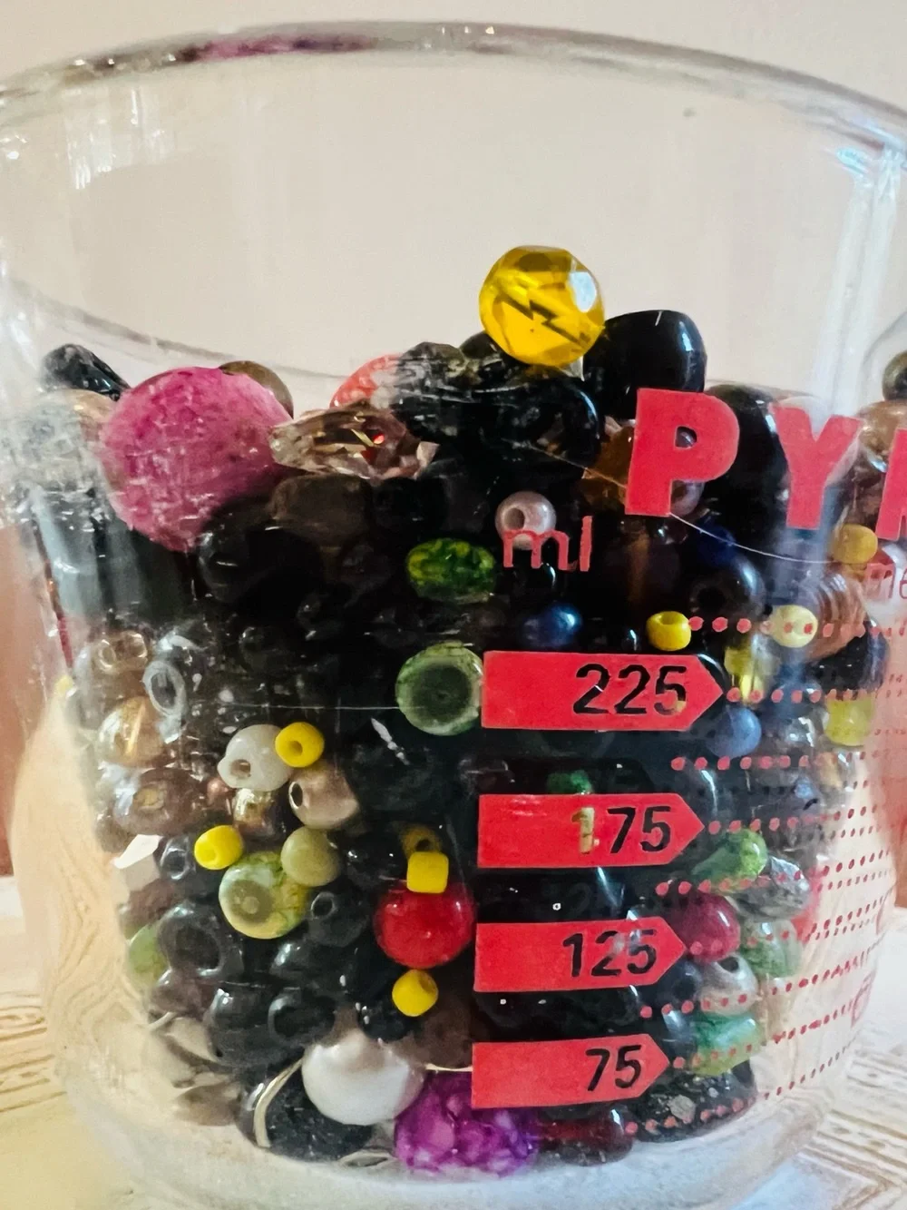 Bead Soup — Variety of Beads in Different Shapes &  Sizes — Glass and Acrylic